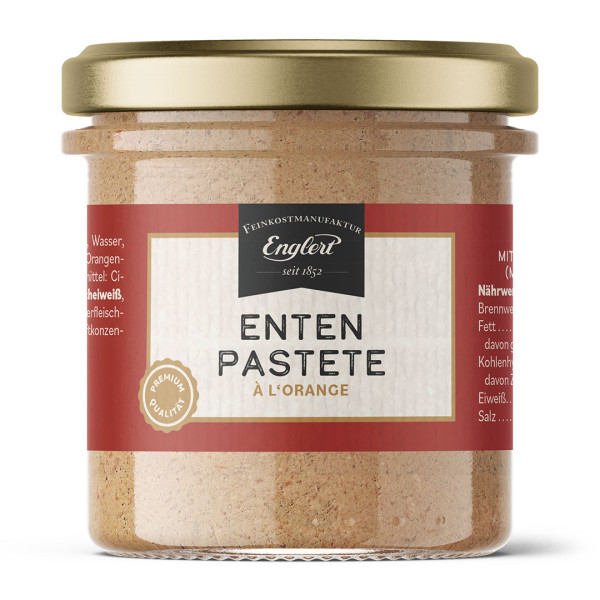 Entenpastete à l'orange, 150 g. / Glas